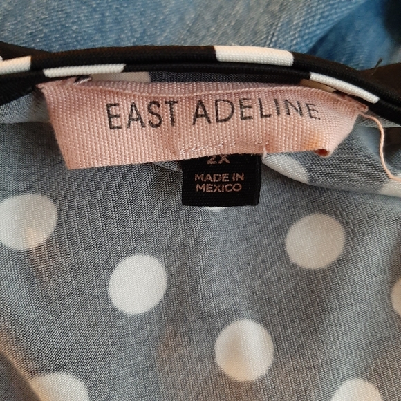 East Adeline Polka-dot Faux Wrap dress - Picture 3 of 5